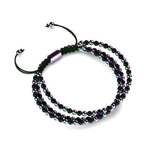 Trinité | Licorne Argent x Gunmetal | Bracelet Triple Rang